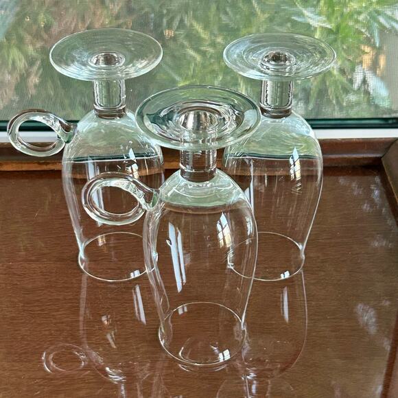 Set of 3 Toscany Footed Irish Coffee Mugs – Hot Chocolate Mugs, Clear Glass - Picture 13 of 13